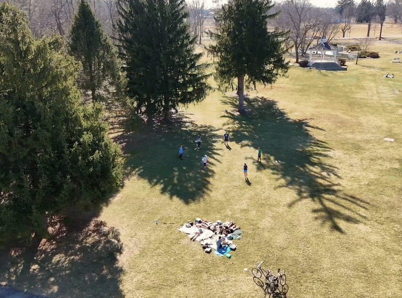 Animated GIF of MVNU campus and students.